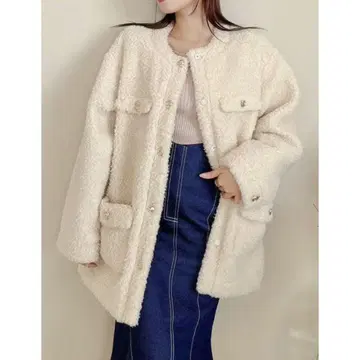 dazzlin 더블린 보아 프렌치불 재킷 베이지