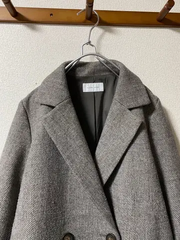 글로벌 워크 헤링본 롱 코트