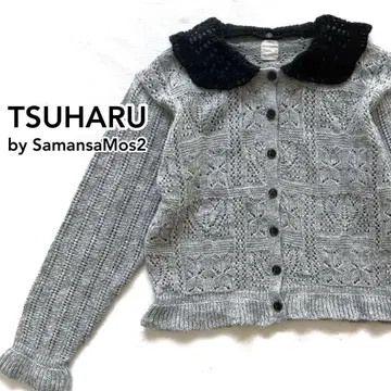 TSUHARU by SM2 / 모헤어 옷깃 코바늘 니트 가디건