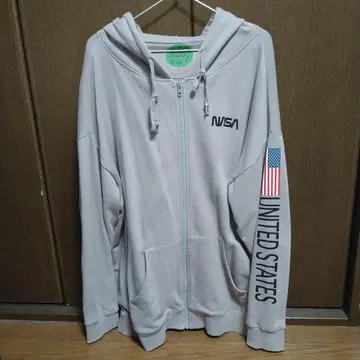 8Labo ratory 지퍼 후드티 NASA 그레이