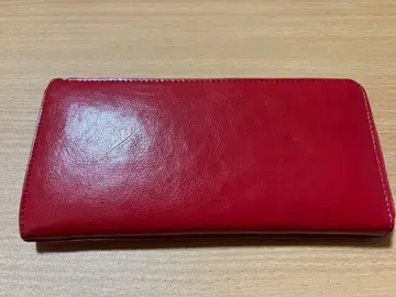 레드 장지갑 외지퍼 포함