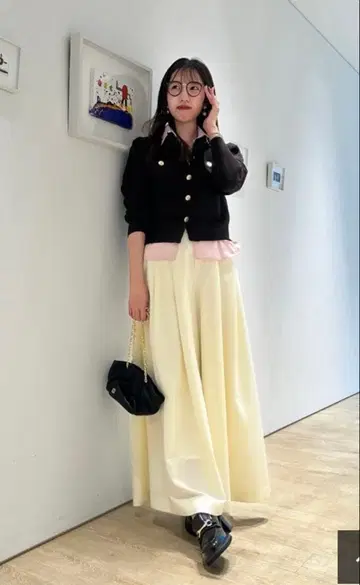 JUSGLITTY 저스길리티 카라 달린 카노코 가디건 M 완판템