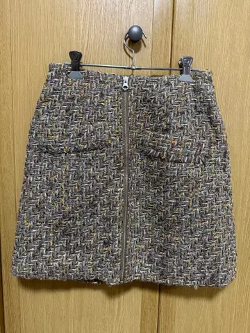 JEANASIS 트위드 ZIP 미니 스커트 스커트