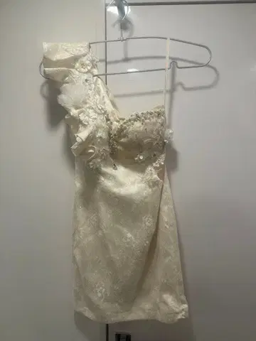 ROBE de FLEURS 원숄더 드레스 S 아이보리