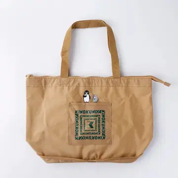 Suica 펭귄 접이식 보냉 토트백 베이지 기노쿠니야