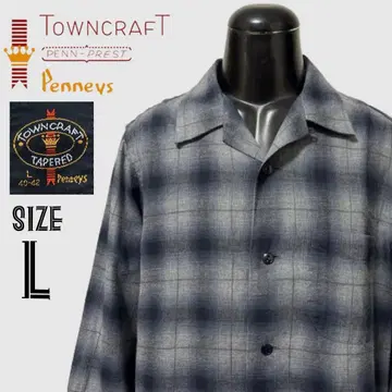 타운크라프트 TAPERED 택 복각, 좋은 배색의 옴브레 오픈 카라 셔츠