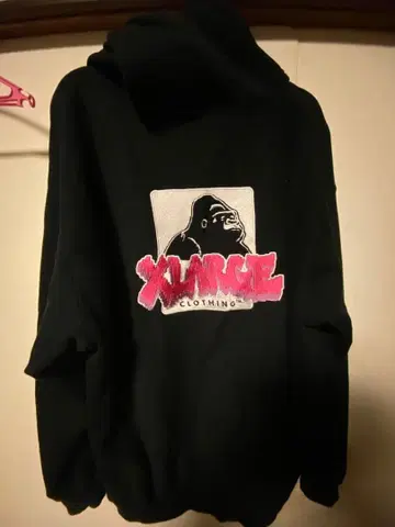 XLARGE 블랙 후드 부착 후드티