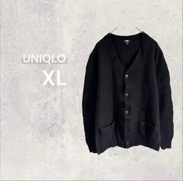 유니클로 울 100 V넥 니트 가디건 긴팔 XL 심플 무지