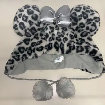디즈니 미니 팬캡 레오파드 무늬 그레이 레오파드 모자