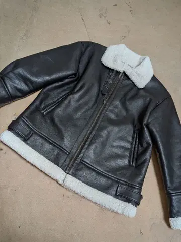 로리즈팜 B3 보아 블루종 294274 가죽 자켓 블랙