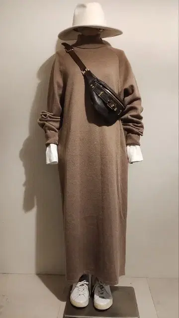 C6827 터틀 니트 원피스