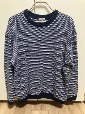 BEAUTY&YOUTH 네이비 뜨개질 니트