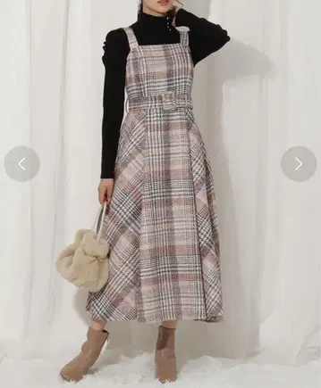 새상품급 WILLSELECTION 윌셀렉션 라메 트위드 원피스