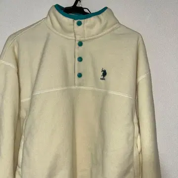 U.S. POLO ASSN 원포인트 자수 스냅 버튼 플리스 풀오버