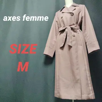 axes femme 엑시즈팜 트렌치코트 자수 플리츠 M
