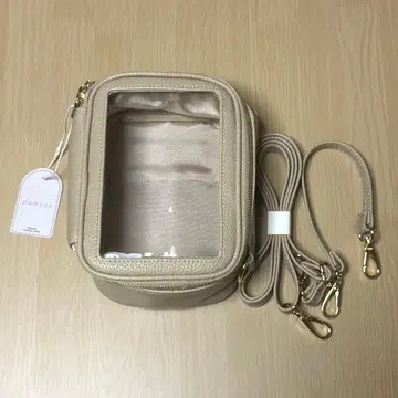 pomyuu 3way 봉제 인형 파우치 숄더 포함 베이지