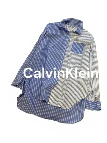 새상품급! Calvin Klein 스트라이프 긴팔 셔츠 M