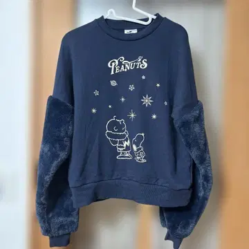 USJ SNOOPY 소매 퍼 맨투맨