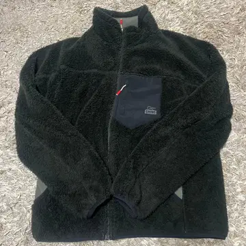 CHUMS 플리스 자켓 블랙 XL