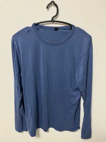 룰루레몬 남성용 긴팔 티셔츠 롱티 블루 M 사이즈