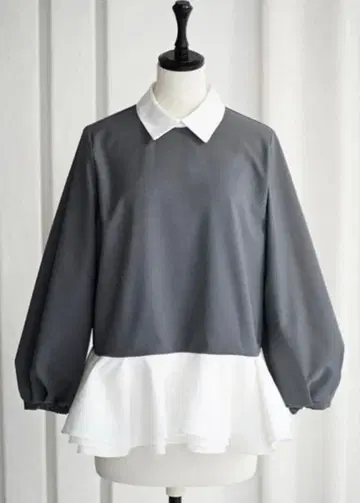 TREFLE+1 바이컬러 프릴 상의