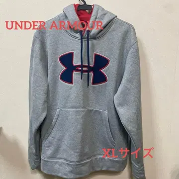 UNDER ARMOUR 후드 부착 후드티 XL 그레이/레드