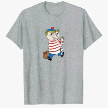 새상품 무민 투티키 외출 T셔츠 그레이 남성용 L사이즈