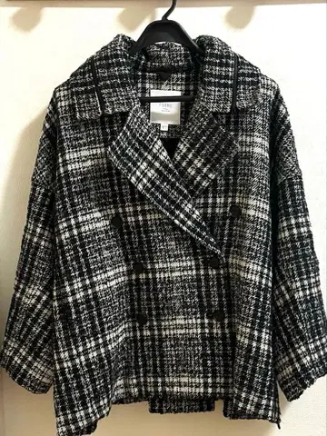 FORMO 울 코트 오버 사이즈 자켓 하운드투스 FORFORMO