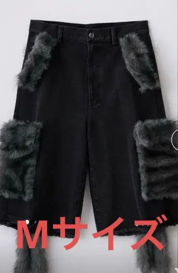 [ GRANCY ] 그랑시 퍼 포켓 디자인 하프 데님 카고