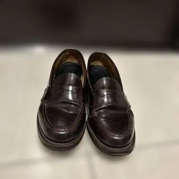 REGAL 리갈 25.5 다크 브라운 가죽 로퍼 밑창 앞부분 벗겨짐