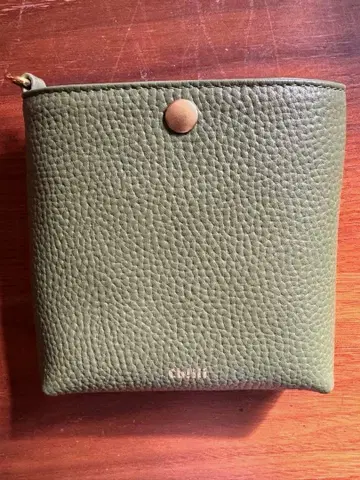 Ch!iiibag 올리브 그린 카키 가죽 파우치