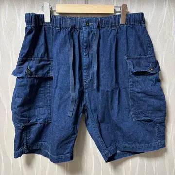 포스트 오버올즈 하프 팬츠 데님 카고 XL 3308S-8DI