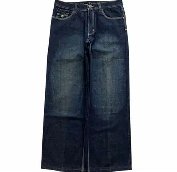 00s blar label 아이언 크로스 스터드 배기 데님