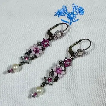 미하엘 네그린 꽃과 펄 귀걸이