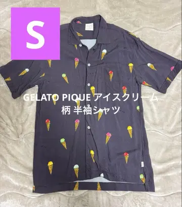 GELATO PIQUE 아이스크림 패턴 반팔 셔츠