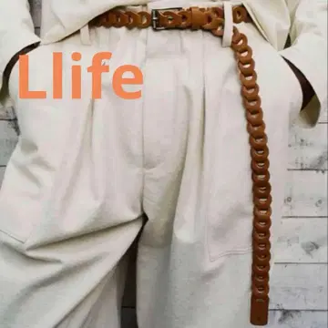 [ LIDNM Llife ] LEATHER CHAIN BELT (벨트)