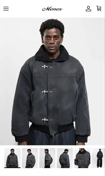 Menes Wabi-Sabi Clasp Bomber Jacket