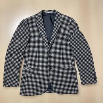 새상품급 그린 라벨 체크 무늬 테일러드 자켓 총 안감 M