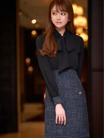 에밀리아 위즈 도킹 트위드 미니 원피스 트위드 원피스