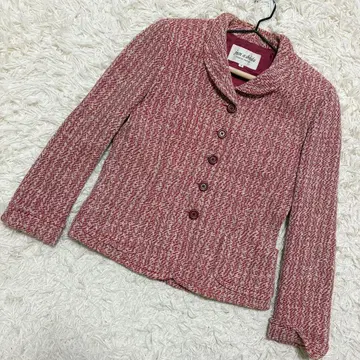 준 아시다 트위드 자켓 포멀 세련된 양모 혼방 멋스러운