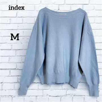 인덱스 사이드 버튼 니트 스웨터 루즈핏 실루엣 ( M ) 스카이블루
