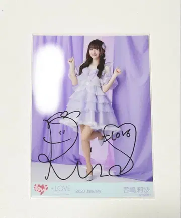 =LOVE 이코라브 오토시마 리사 요정 브로마이드 친필 코멘트 포함