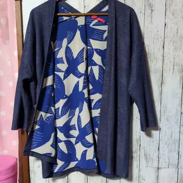 graniph 파랑새 프린트 가디건 F 사이즈