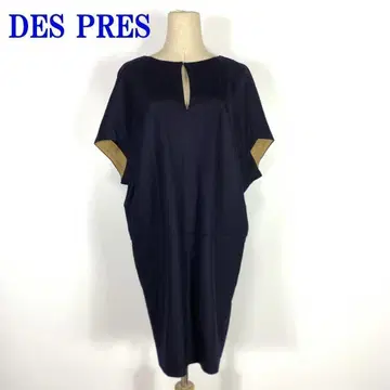 DES PRES 데프레 반팔 디자인 원피스 네이비 1 C195