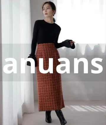 새상품급 anuans 타이트 스커트 MEDIUM 레드 여성용