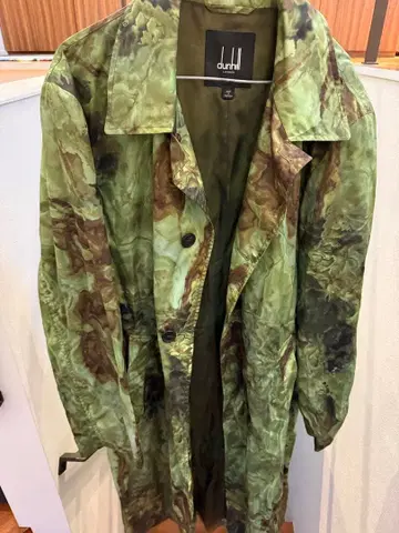 dunhill 카모 패턴 나일론 롱 코트