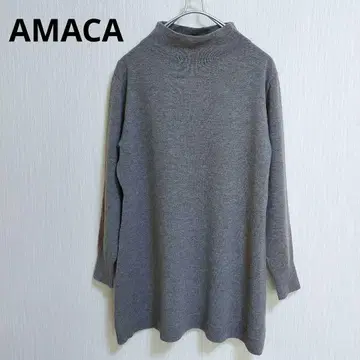 AMACA 아마카 울 모크넥 니트 튜닉 제냐 발파