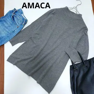 AMACA 아마카 울 모크넥 니트 튜닉 제냐 발파