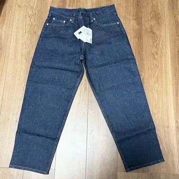 새상품 MUJI Labo 무인양품 재팬 데님 크롭 와이드 팬츠 27