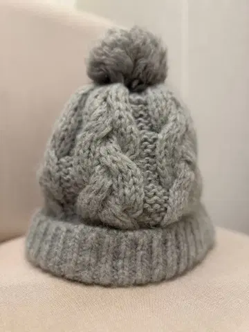 CA4LA 케이블 짜임 니트 모자 그레이